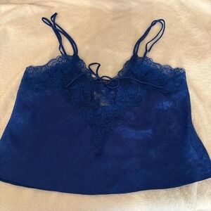 Vtg Victoria Secret Lace Gold Label satin Cami Top Size S Y2k sultry minimalism